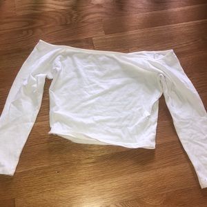 Cropped off the shoulder Hollister top